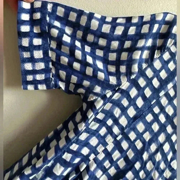 Like new Anthropologie 11.1 Tylho Adanne Checkered Plaid Button Down Shirt Tunic - Picture 3 of 9